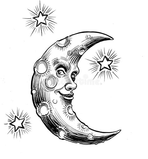 Moon Face Illustration