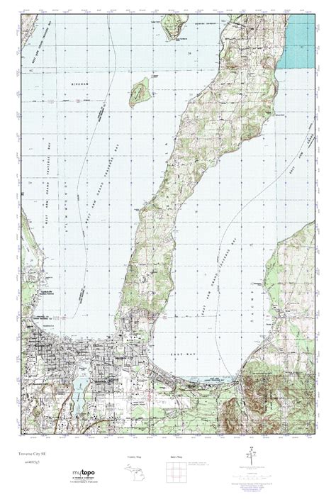 Mytopo Traverse City Se Michigan Usgs Quad Topo Map