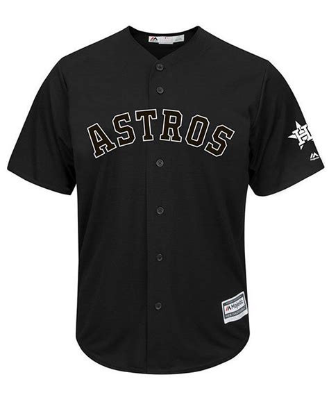 Majestic Mens Houston Astros Black Tux Replica Cool Base Jersey