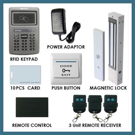 Rfid Door Access Control System J Ntech Jantech Ep100s With Electric 600lbs 280kg Magnetic