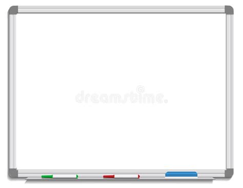 White Board With Colored Markers And Eraser Stock Vector - Illustration ...