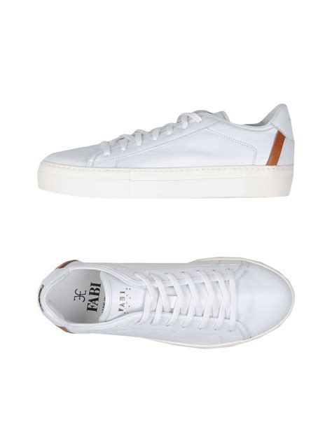 Fabi Sneakers In White | ModeSens | Sneakers, Leather, White sneaker