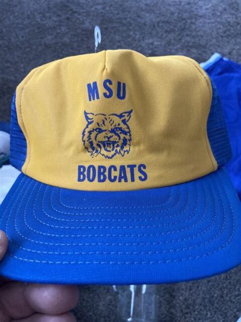 Old Vintage Logo Montana State Bobcats Mesh Back Snapback Hat Cap Ncaa