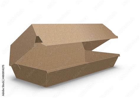 3d Rendering High Resolution Image Craft Fast Food Packaging Template