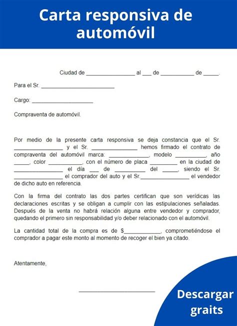 Carta Responsiva Formatos Y Ejemplos Word Para Imprimir Carta Hot Sex