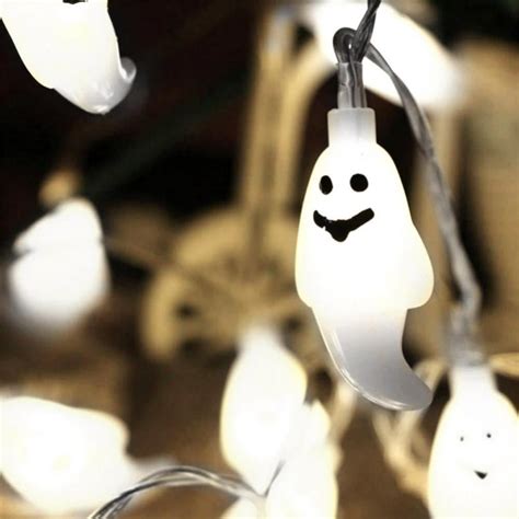 Monfince Halloween Ghost String Lights Lanterns Ghost String Lights