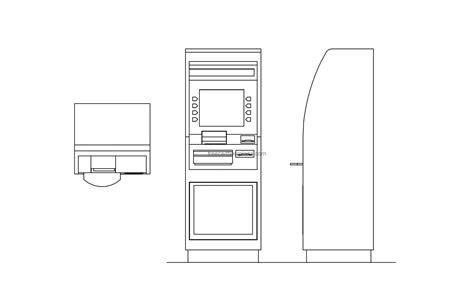 ATM Machine CAD Drawings