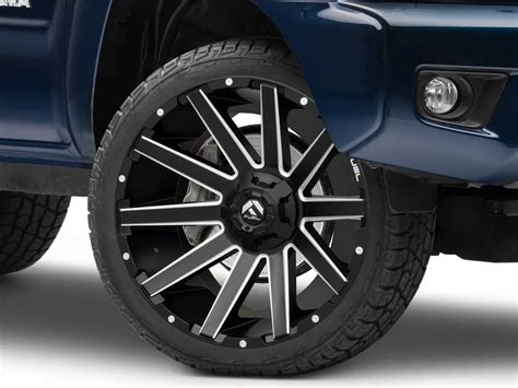 Fuel Wheels Tacoma Contra Matte Black Milled 6 Lug Wheel 22x10 19mm Offset D61622009846 05