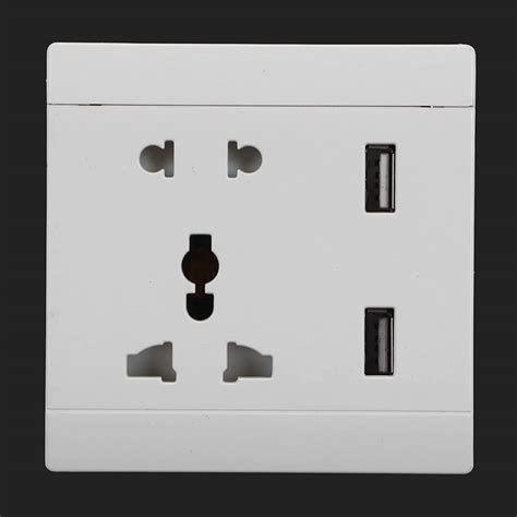 Bordstract13a Usb Wall Mounted Socket Wall Power Outlet Socket With 2 Usb Port 110