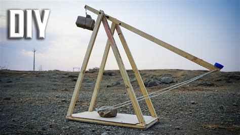 Build a Mini Trebuchet at Home (Easy DIY Trebuchet) - YouTube