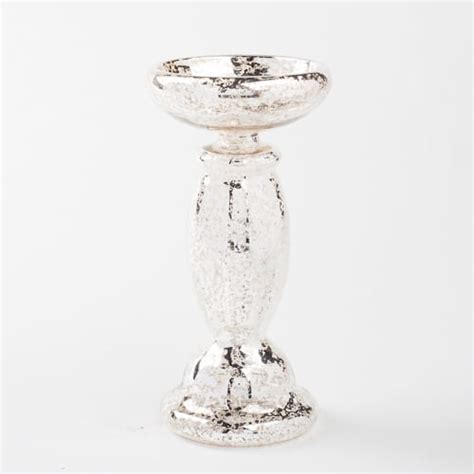 Eastland Unique Mercury Glass Pillar Candle Holder 8 5