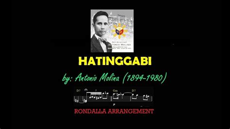 Hatinggabi By Antonio Molina 1894 1980 Rondalla Arrangement By Eben