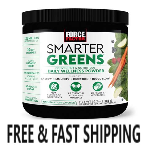 Force Factor Smarter Greens Daily Wellness Powder Greens Superfood