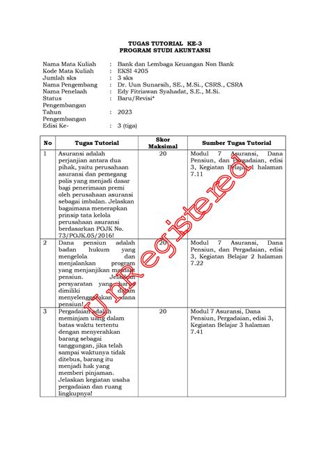 Tugas 3 Bank Dan Lembaga Keuangan Bank TUGAS TUTORIAL KE 3 PROGRAM