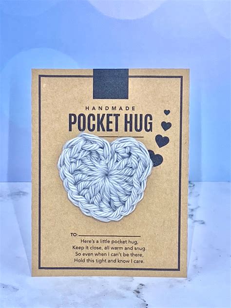 Dove Pocket Hugs Crochet For Friends Mom Teacher Coworkers Pocket Heart