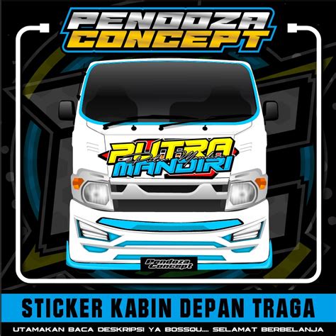 Jual STIKER DECAL KABIN DEPAN ISUZU TRAGA PUTRA MANDIRI Shopee Indonesia