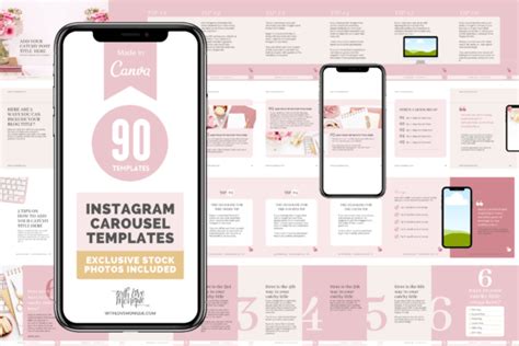 90 Instagram Carousel Canva Templates Graphic by With Love Monique ...