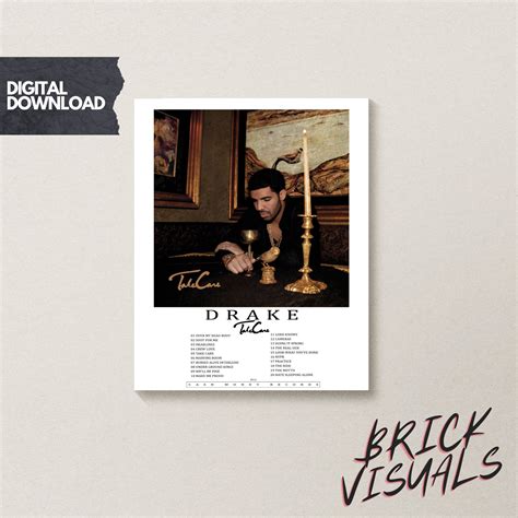 Drake take Care Album Cover Poster / Tracklist / Wall Art / Home Decor ...