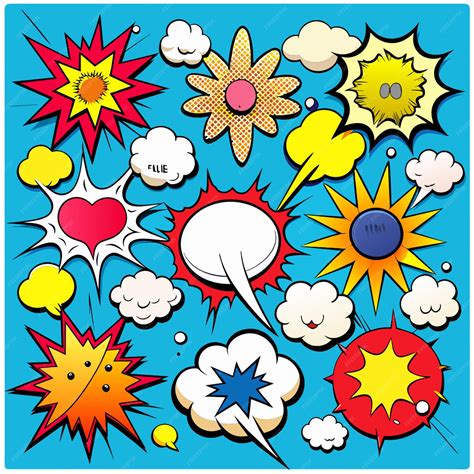 collection  comic speech bubbles   white background comic book