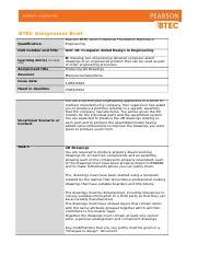 Unit 10 B Docx BTEC Assignment Brief Qualification Pearson BTEC