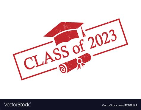 Graduate And Class Of With A Graduation Cap Vector Image