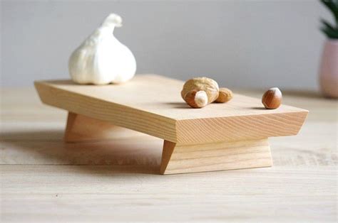 Japanese Wood Tray Set Of 2 Japanese Style Trays Footed Serving Board 5th Anniversary T