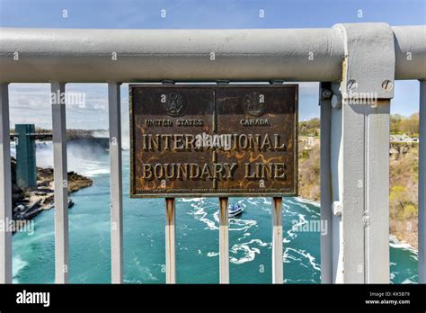 International Boundary Line Between The United States And Canada On The