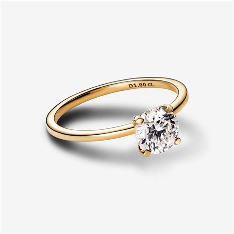 Pandora Era 14k Gold Lab Grown Diamond Ring Gold Pandora Us