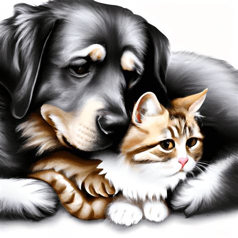 Best Friends Cuddling Together · Creative Fabrica