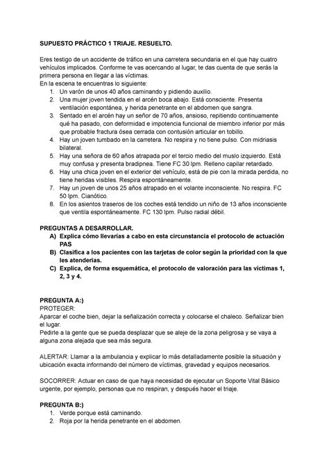 Supuesto Práctico 1 Triaje Supuesto PrÁctico 1 Triaje Resuelto Eres