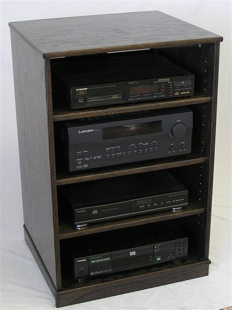 Stereo And Dvd Cabinets And Shelving W Glass Doors In Oakmaple