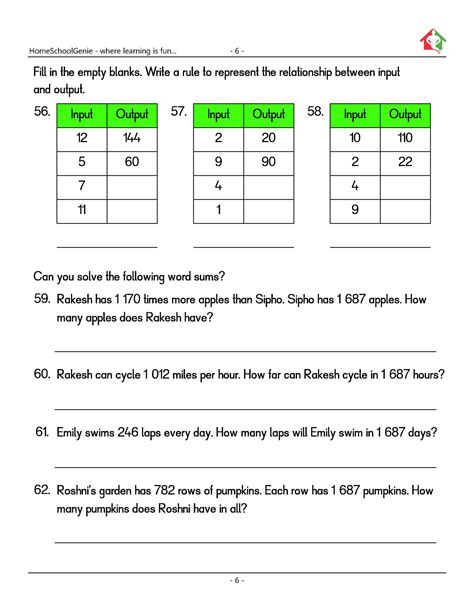 Math Topics For 6th Grade