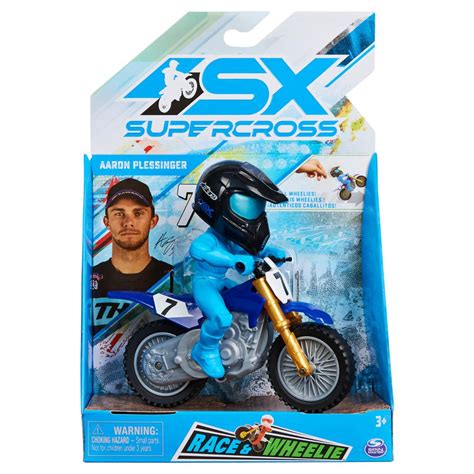 Supercross, Race and Wheelie Bike, Authentic Aaron Plessinger Collector Motorcycle, 1:18 Scale