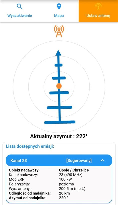 Nadajniki telewizji naziemnej i mapa zasięgu DVB T2 Jak ustawić antenę