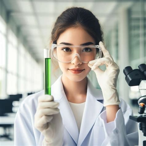 Premium Photo Young Asian Woman Scientist Working At Laboratory