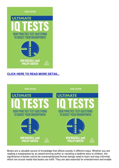 PPT READ Ultimate IQ Tests 1000 Practice Test Questions To Boost Your