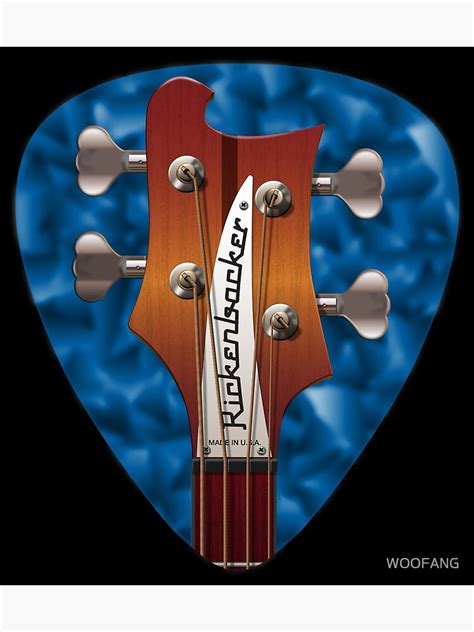 "GUITAR PICK HEADSTOCK ART - RICKENBACKER BASS" Poster by WOOFANG ...