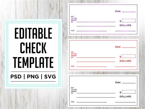 Blank Check Template Psd The Templates Art