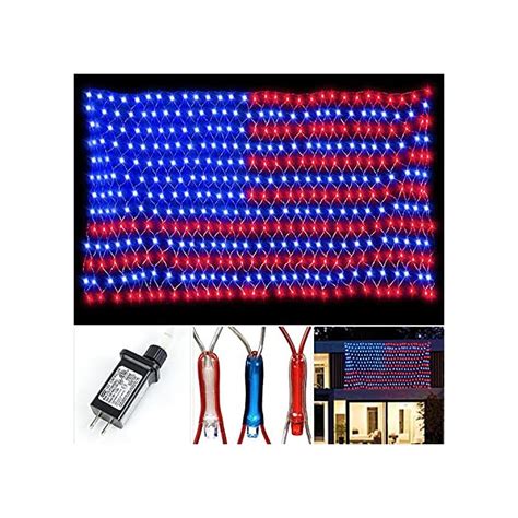 Buy Qulist American Flag Net Lights420 Led 24v Plug In Waterproof Flag