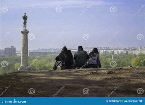 People Viewing City Of Belgrade From Above Editorial Stock Image