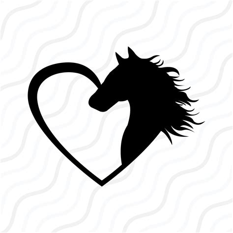 Horse Heart Svg Horse Svg Horse Heart Silhouettes Svg Cut Etsy Israel