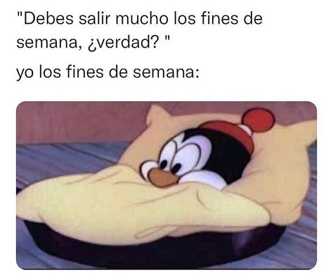 Debes Salir Mucho Los Fines De Semana Verdad Yo Los Fines De