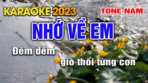 NHỚ VỀ EM Karaoke Nhạc Sống Tone Nam I BEAT MỚI DỄ HÁT NHẤT I An Nhiên