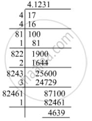 Find the Square Root the Following Correct to Three Places of Decimal. 17 - Mathematics ...