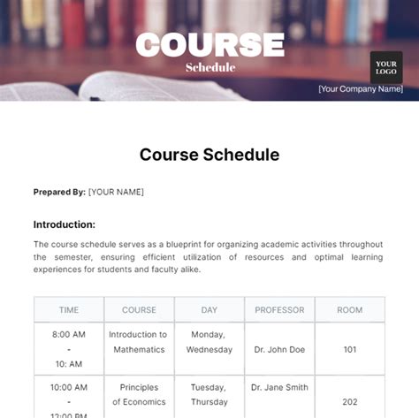 Free Schedule Templates And Examples Edit Online And Download
