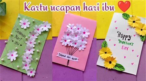 Cara Membuat Kartu Ucapan Untuk Hari Ibu Diy Mother S Day Card Ideas Youtube