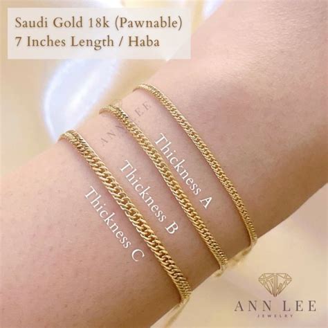 Pawnable Real Saudi Gold 18k Cadena Bracelets For Men Or Women Lazada PH