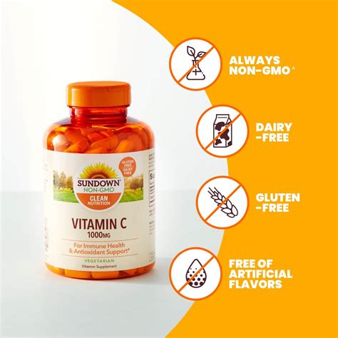 Vitamin C 500 Mg Ascorbic Acid Tablets Sundown®