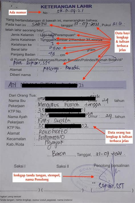 Cara Membuat Akta Kelahiran Tanpa Surat Keterangan Lahir Contoh Surat