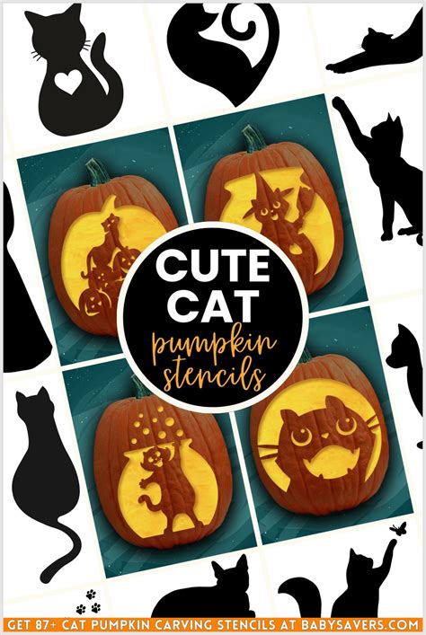 Easy Cat Pumpkin Stencil Printable - Printable Free Templates
